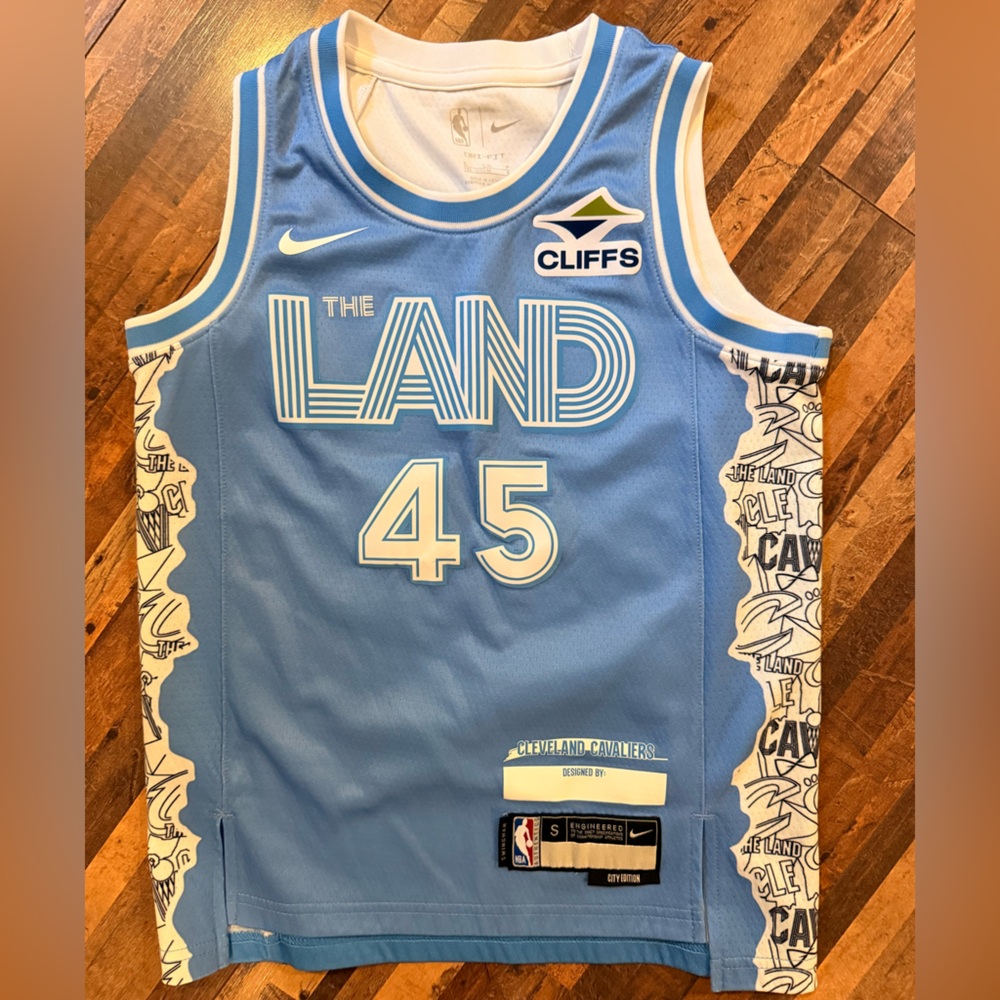 Cleveland Cavaliers Mitchell 45 -  Light Blue Basketball Jersey